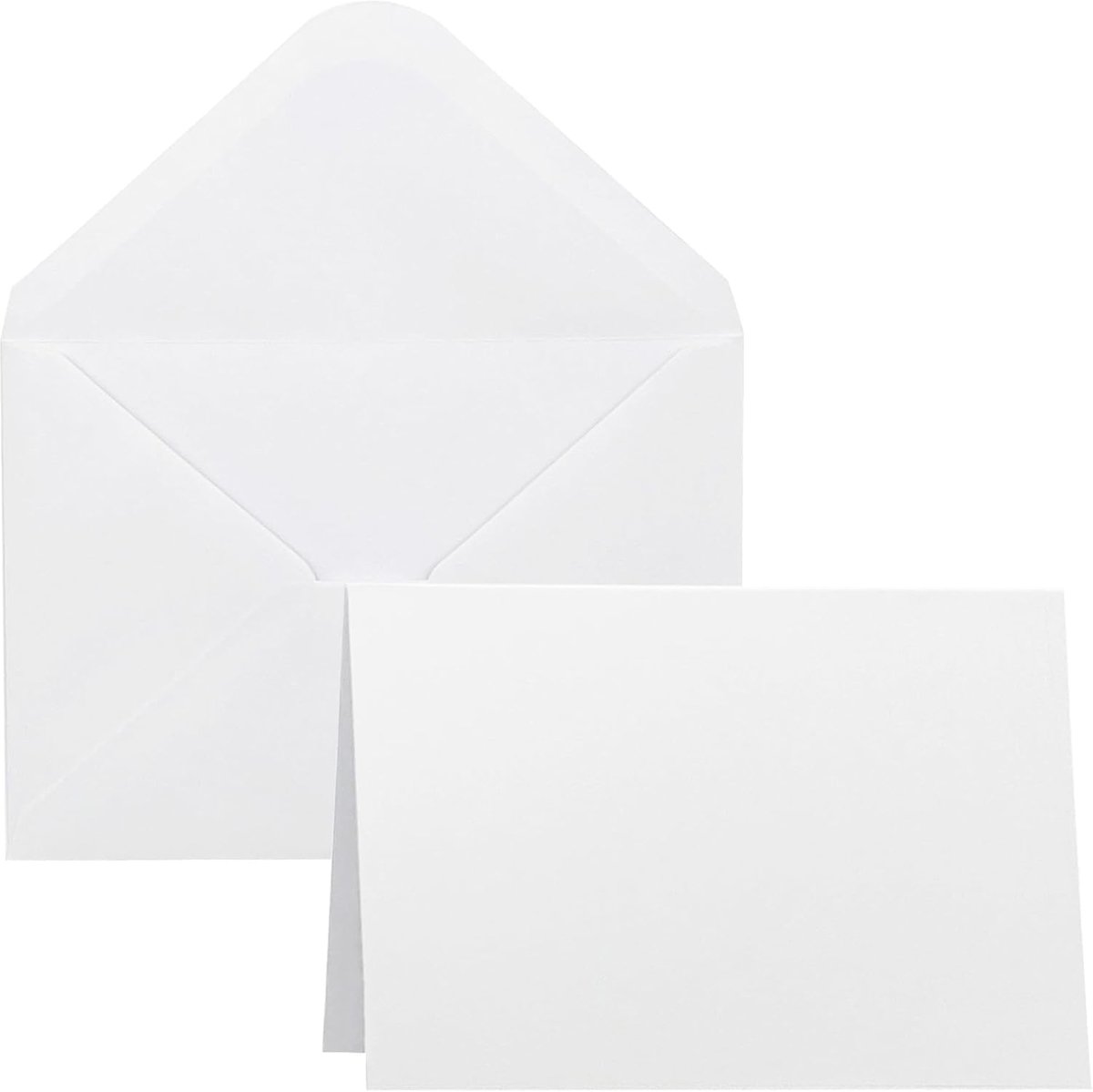 kaarten met envelop, C6 enveloppen met A6 ansichtkaarten, kraftpapier voor wenskaarten, bruiloftskaarten en bedankkaarten, wit