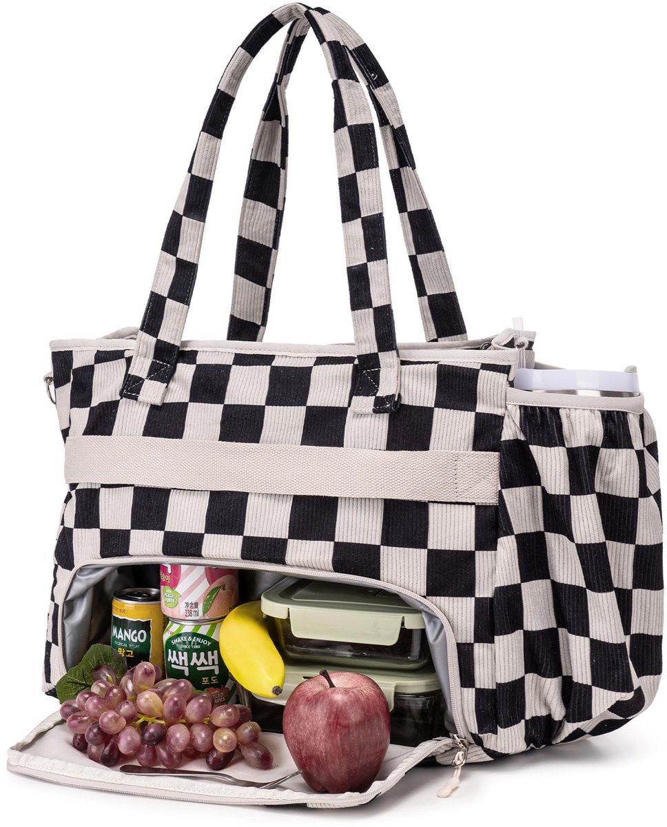 Omgoods - Multifunctionele Dames Werktas met Geïsoleerd Lunchcompartiment
