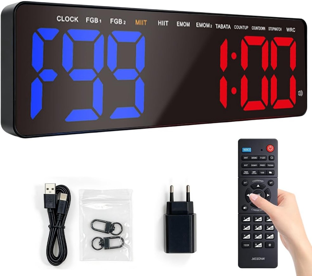 Omgoods - Gym Timer - Interval Timer met Countdown/Up en Stopwatch voor Fitness Training