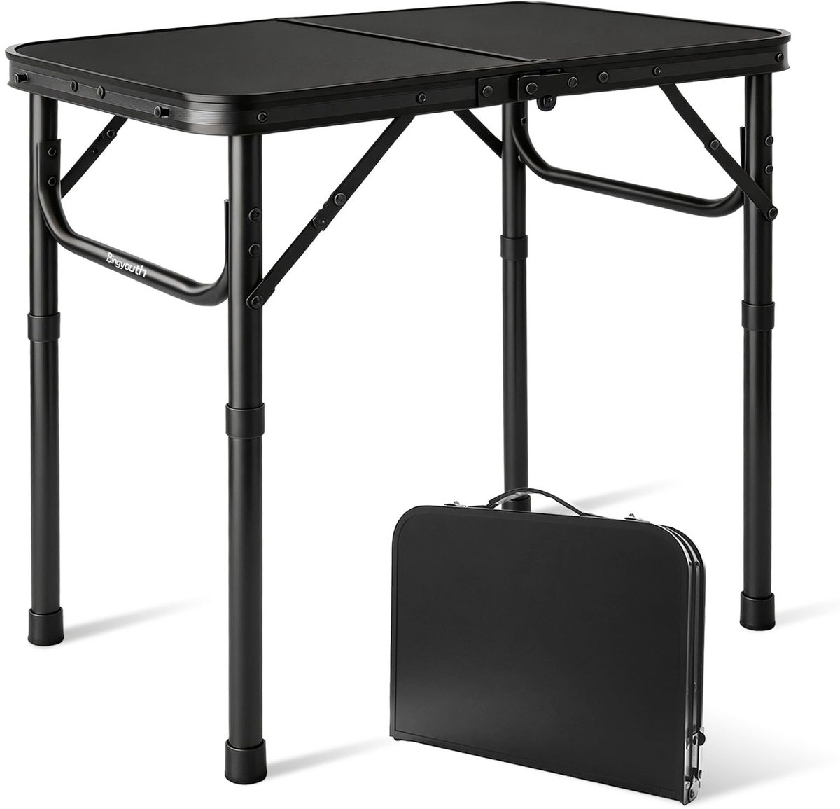 Omgoods - Opvouwbare Campingtafel 60x40cm - Hoogte Verstelbaar en Lichtgewicht