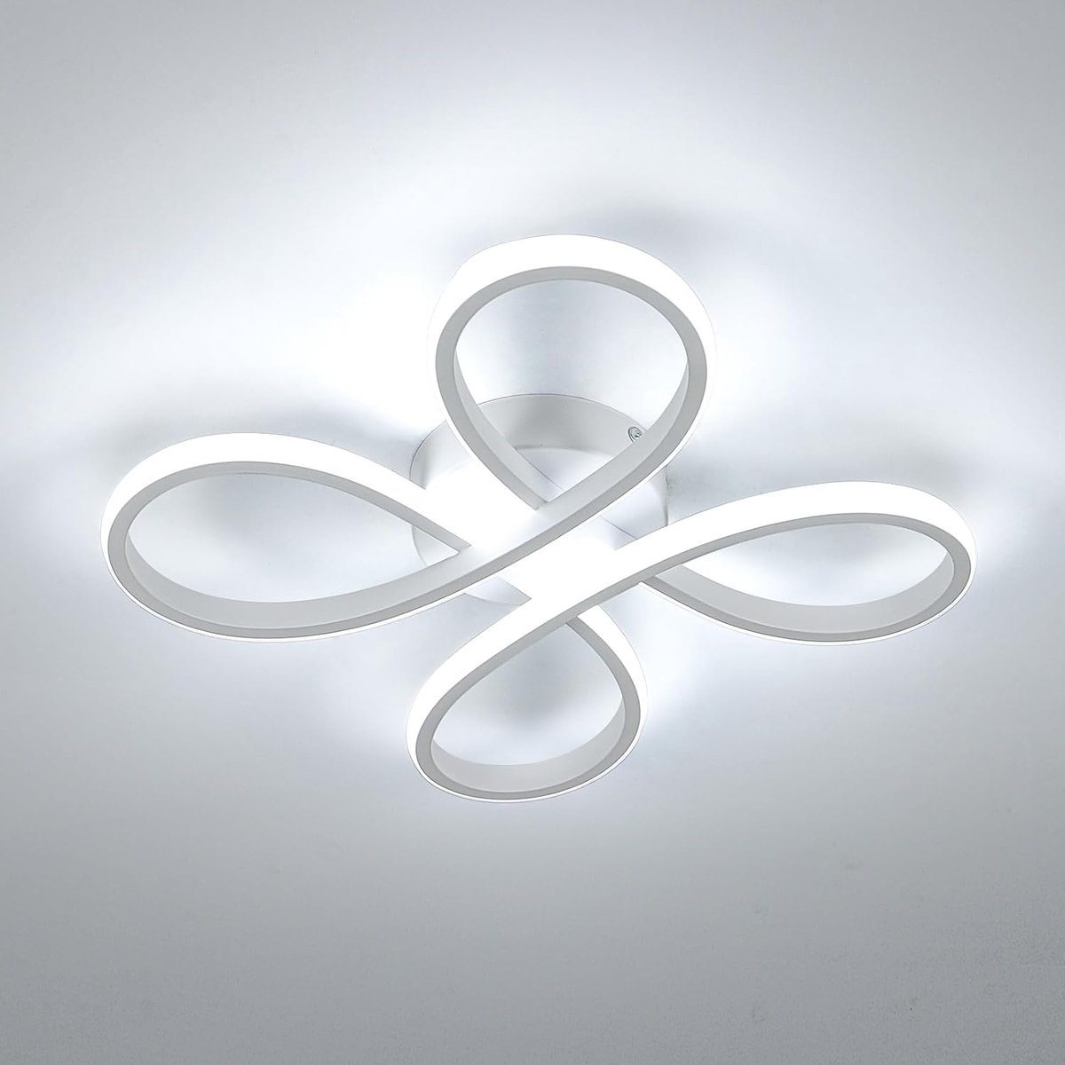 LED-plafondlamp, 30W 3400LM 30cm moderne witte plafondlamp voor slaapkamer, woonkamer, keuken, 6500K koud wit, wit