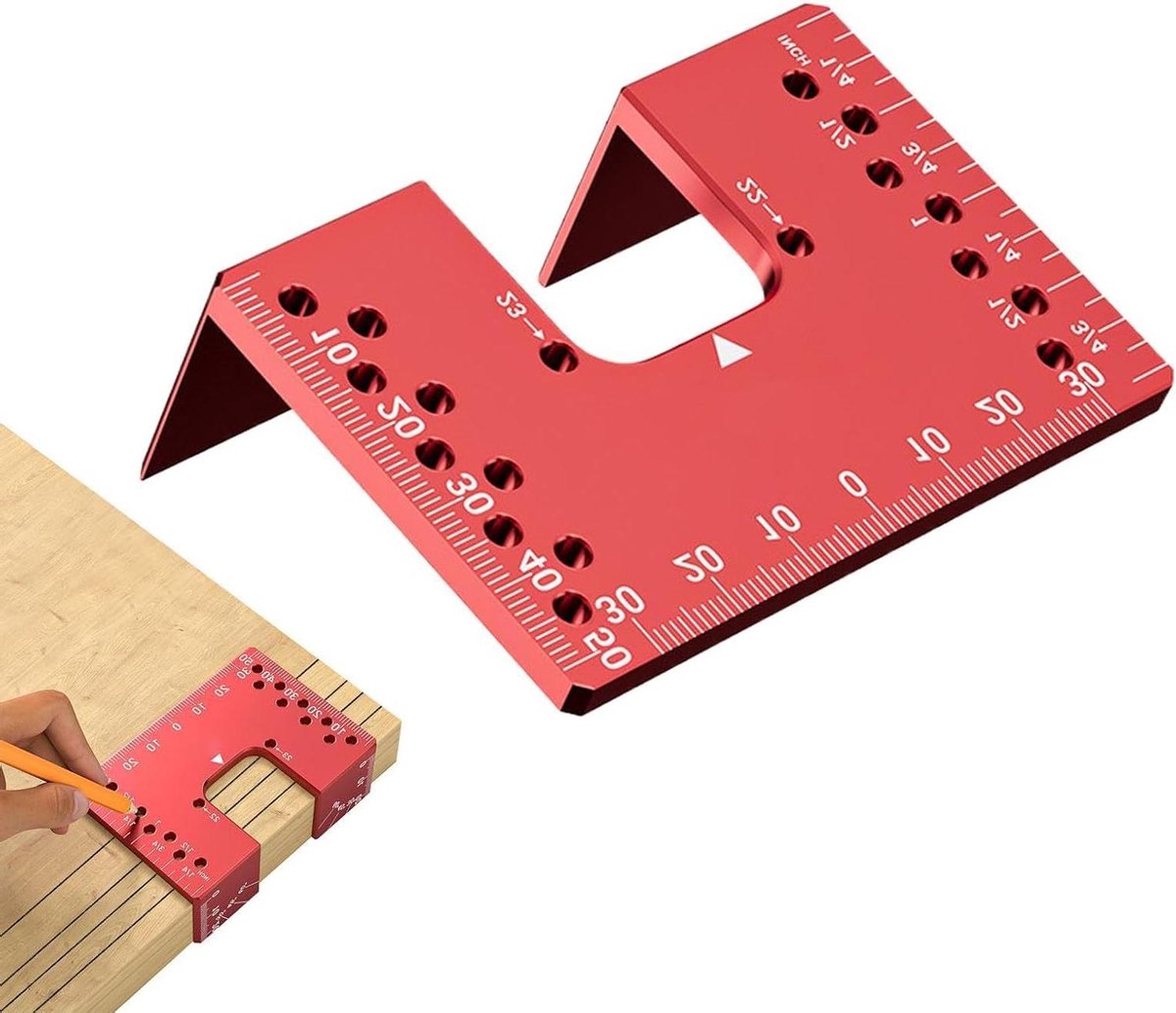 Reparatieplaat Scharnieren - Kastdeur Bevestiging - Meubels Repareren - Magnetische Uitlijning - 8 x 5.5 cm - Aluminium