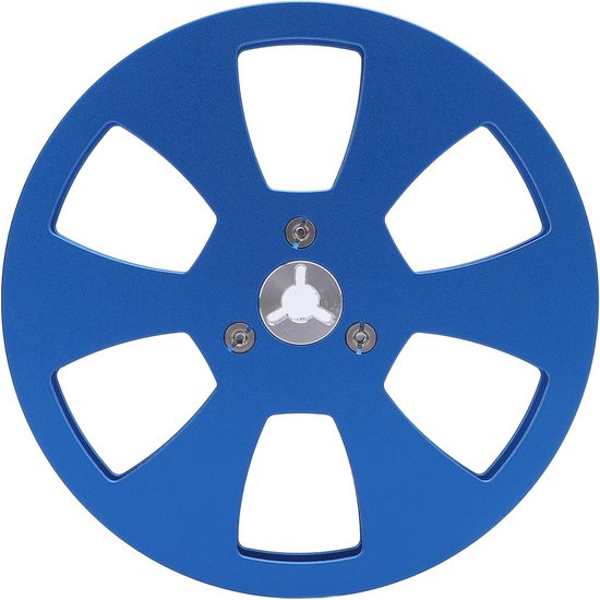 Lege Tapespoel - Spoel voor Tape - Audioliefhebbers - Aluminiumlegering Constructie - 5 Inch Diameter - Blauw — afbeelding 2