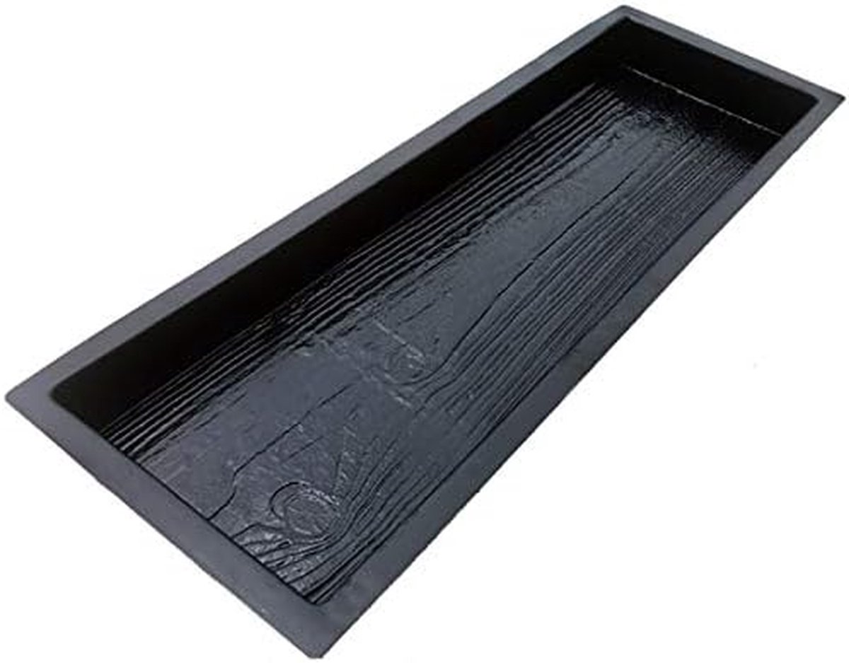Betonmal Steen Effect - Padvorm Bestrating - Tuinpad Maken - Herbruikbaar Plastic - 63 x 23 x 5 cm - Zwart
