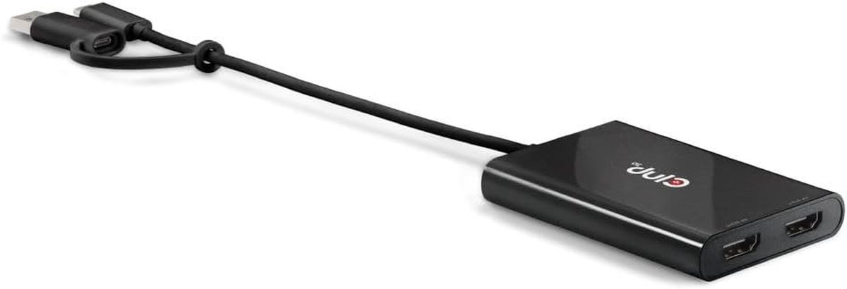 USB-C naar Dubbele HDMI Adapter - Videosplitter DisplayLink - Meerdere Schermen Aansturen - Ondersteunt 4K60Hz per Poort - Niet gespecificeerd