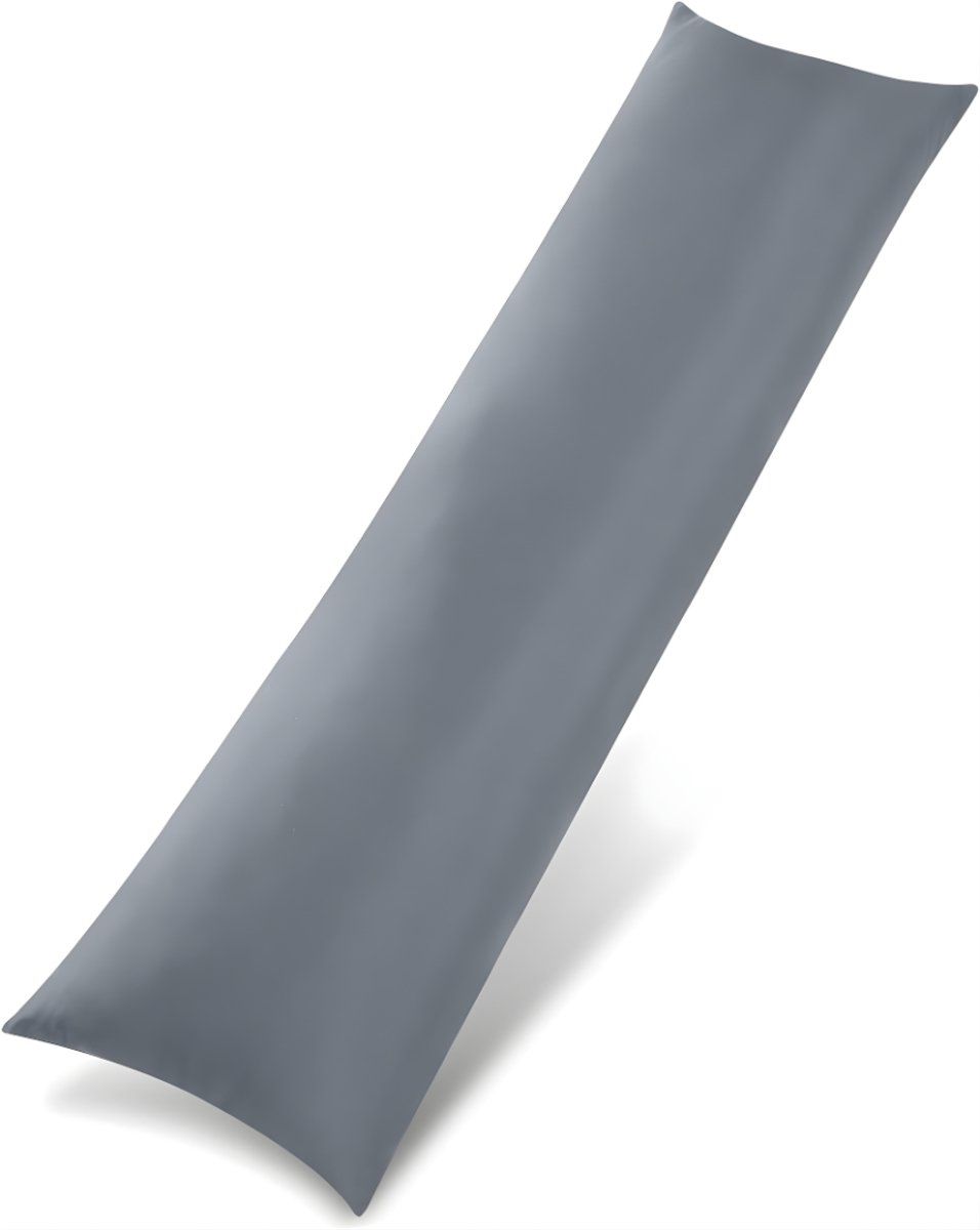 KIRA® Kniekussen - Beenkussen voor Slapen - Luxe Kniekussen - Optimaal Comfort voor Knie & Heup - Grijs - 138cm x 51cm x 1cm
