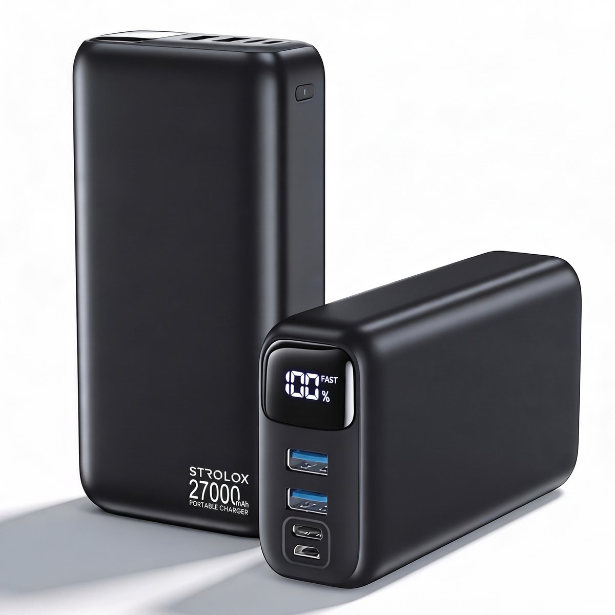 Strolox Powerbank - 27000 mAh - 22.5W Snellader - Powerbanks - Snellader - Noodpakket - inclusief USB-A en USB-C kabel
