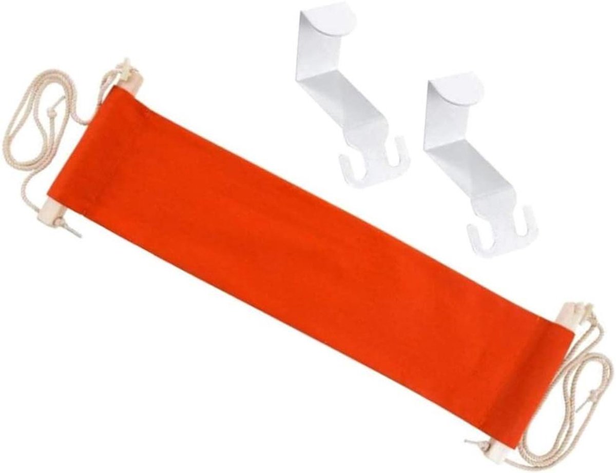 Ergonomische Voetensteun - Bureauhangmat Voetenkussen - Vermindert Vermoeidheid - Lichtgewicht Draagbaar - 65x17CM - Oranje