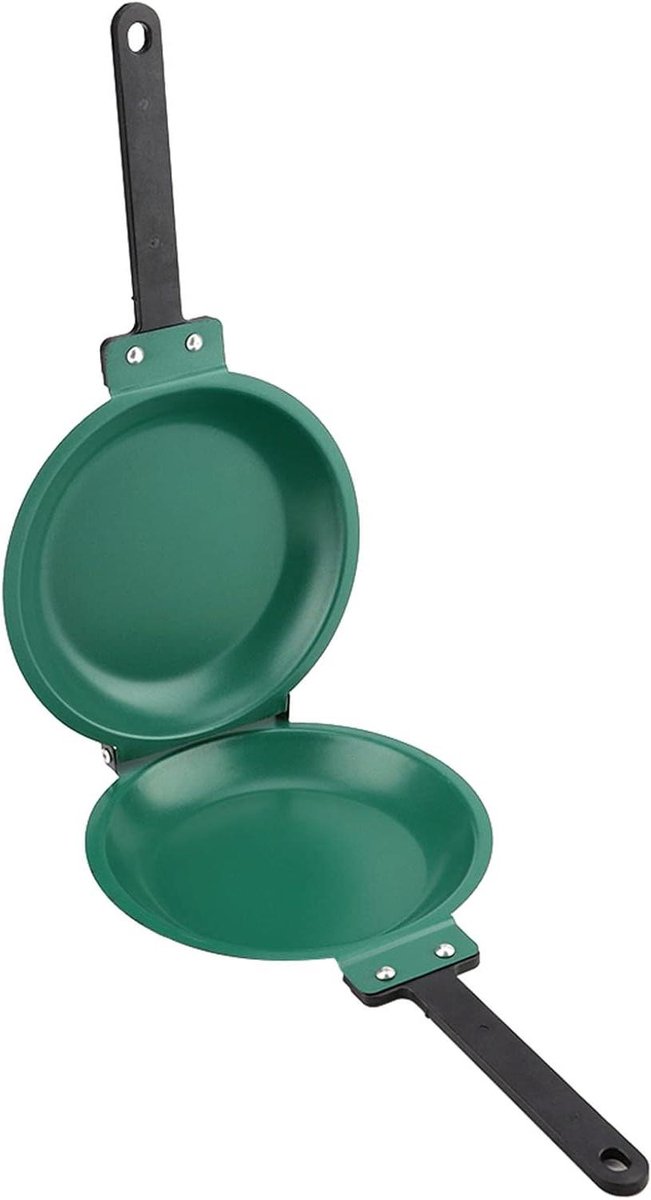Koekenpan Pannenkoekenmaker Ontbijt Maken Dubbelzijdig Flip Design 19.2 cm Groen