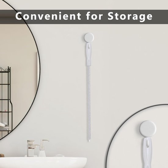 1 stuk afvoerborstel - 45 cm borstel voor afvoerkanalen - ymlanges haar en schone buizen te verwijderen, flexibele afvoerreinigingsborstel, buisreiniger, haarverwijderaar, afvoerreinigingsborstel — afbeelding 5