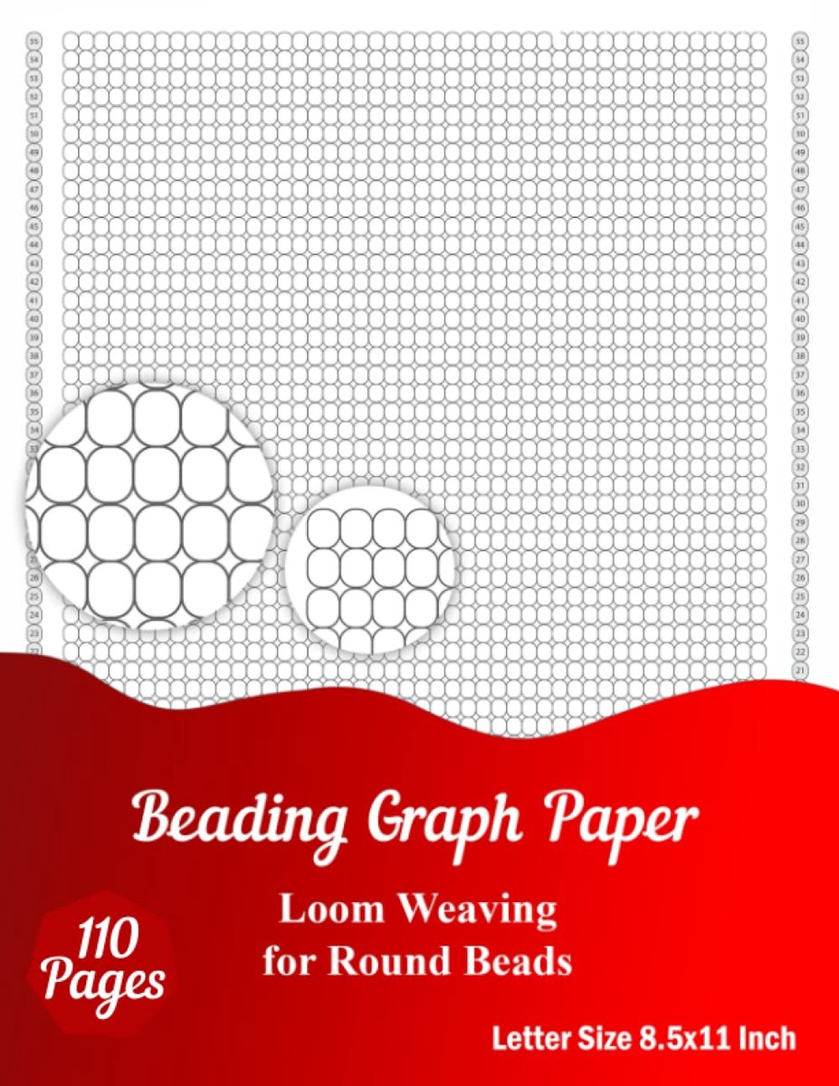 Graph Paper: Loom Weaving Graph Paper for Round Beads Pattern to create your own Beadwork Designs