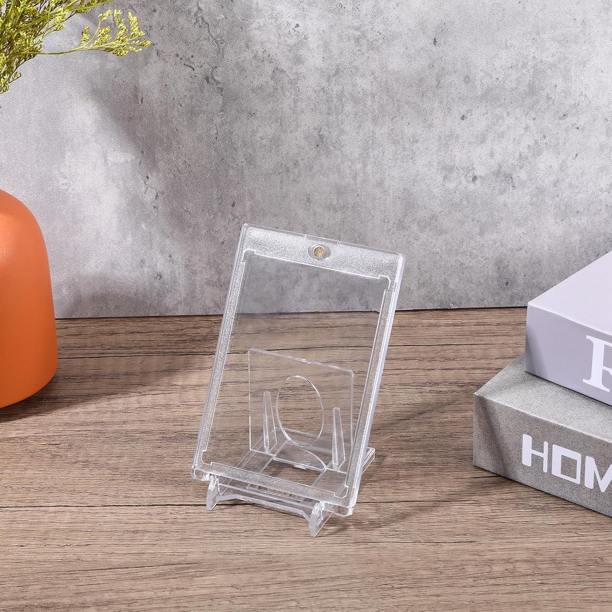 8 stuks magnetische kaarthouders met kaartstandaard, 35PT kaarthouder, transparant, uv-bescherming, kaartenhoezen, verzamelkaartenhoezen met 8 acryl mobiele kaartenstandaard voor display en