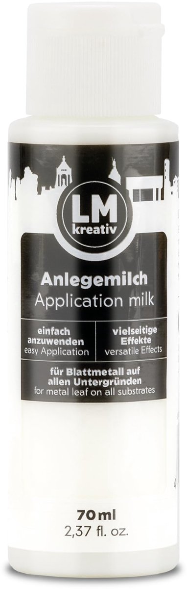 LM-Kreativ Applicatiemelk - lijm voor bladgoud en metaalblad - transparant - 70 ml
