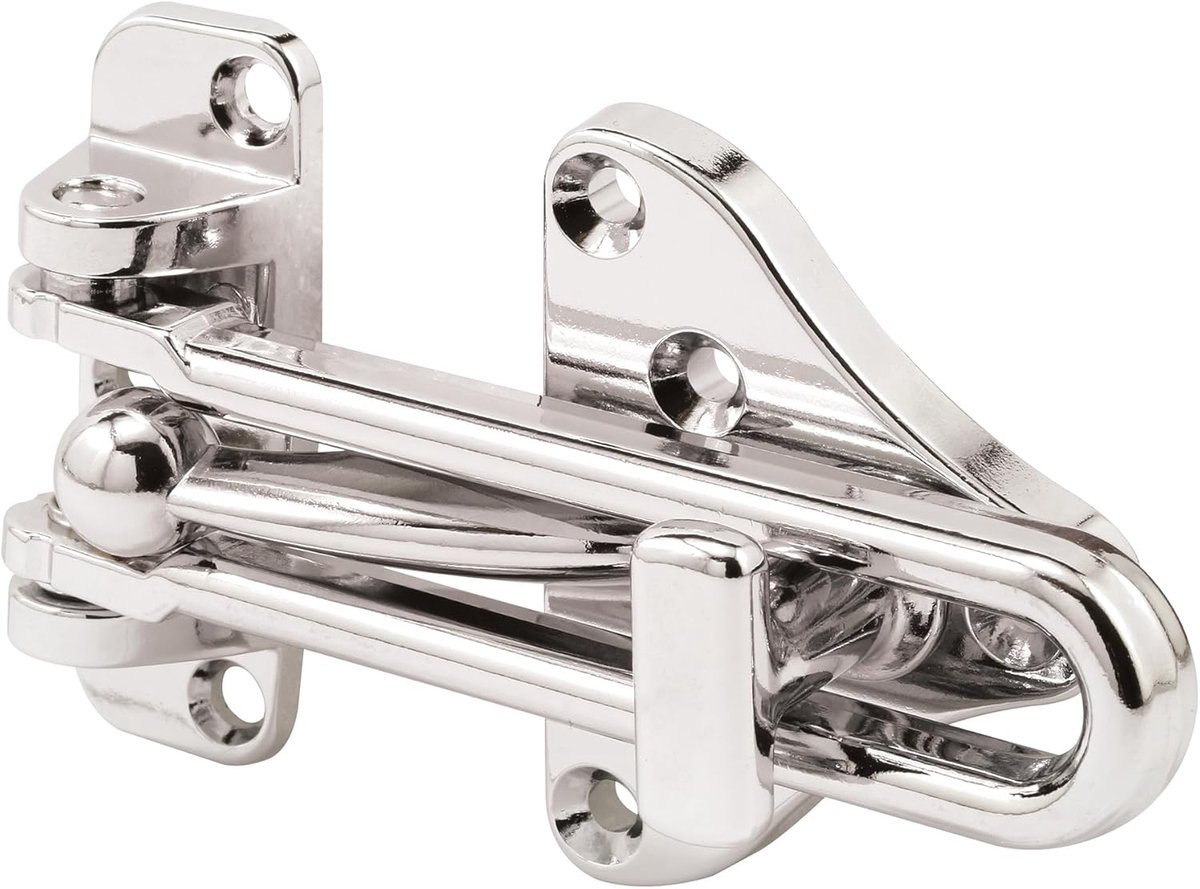 Security U 11318 Swing Bar deurbeschermer met hoog beveiligd hulpslot, verchroomde afwerking, 1-pack, 1 pak