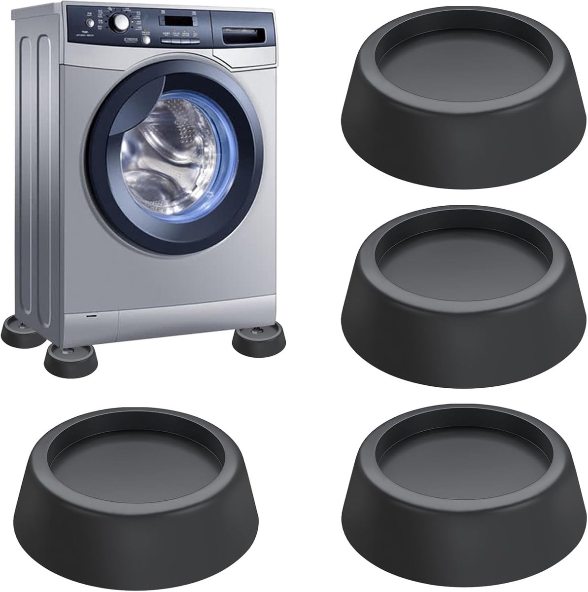 Dempers voor wasmachines, ronde, geluiddempende trillingsdempers verlengen hun levensduur, stille trillingsdempers voor wasmachines en drogers