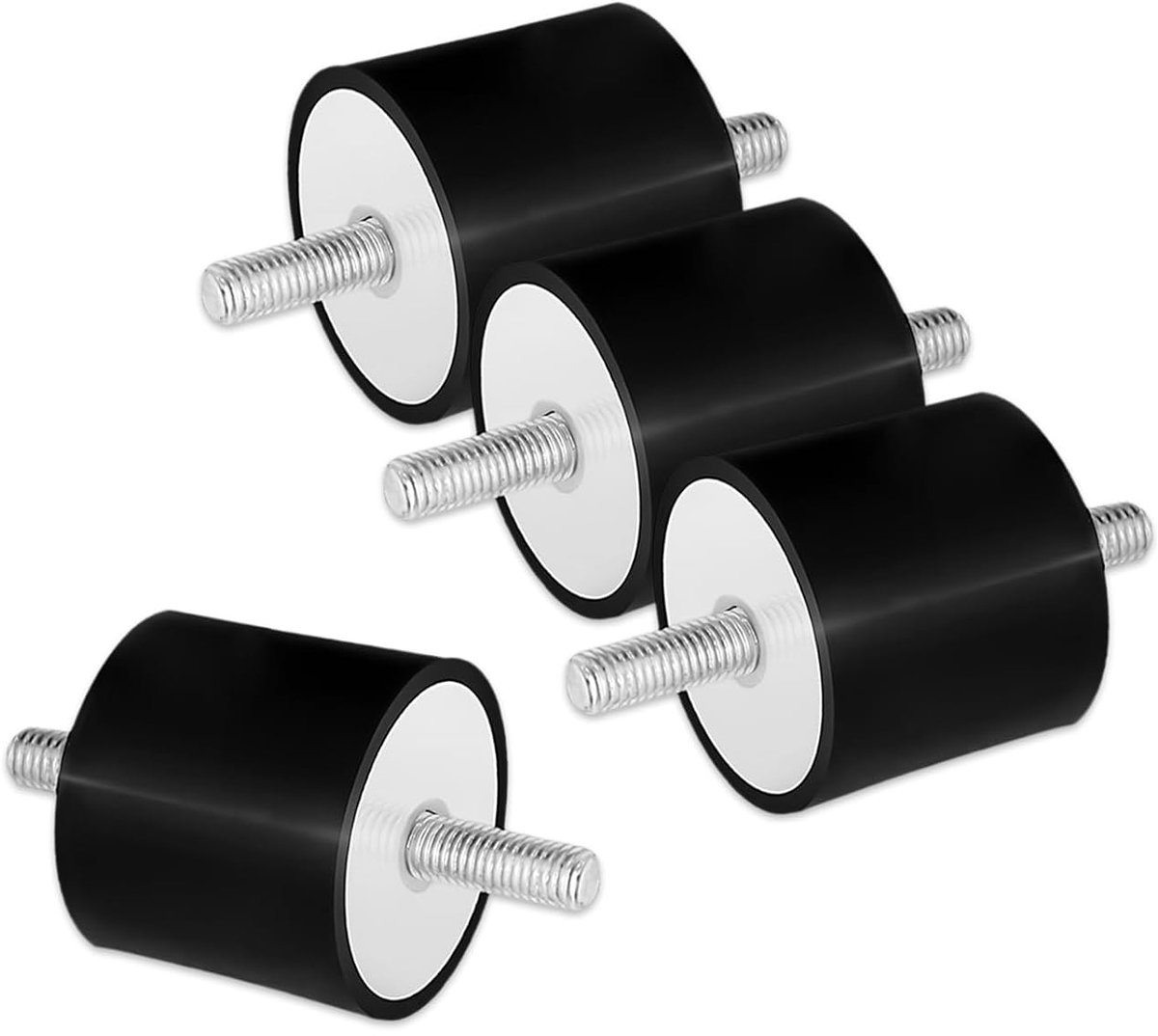 rubber M5, 4 stuks VV Silent Block M5 (M5 x 14, 15 x 15) | Geschikt voor luchtcompressoren, dieselmotoren, benzinemotoren, waterpompen