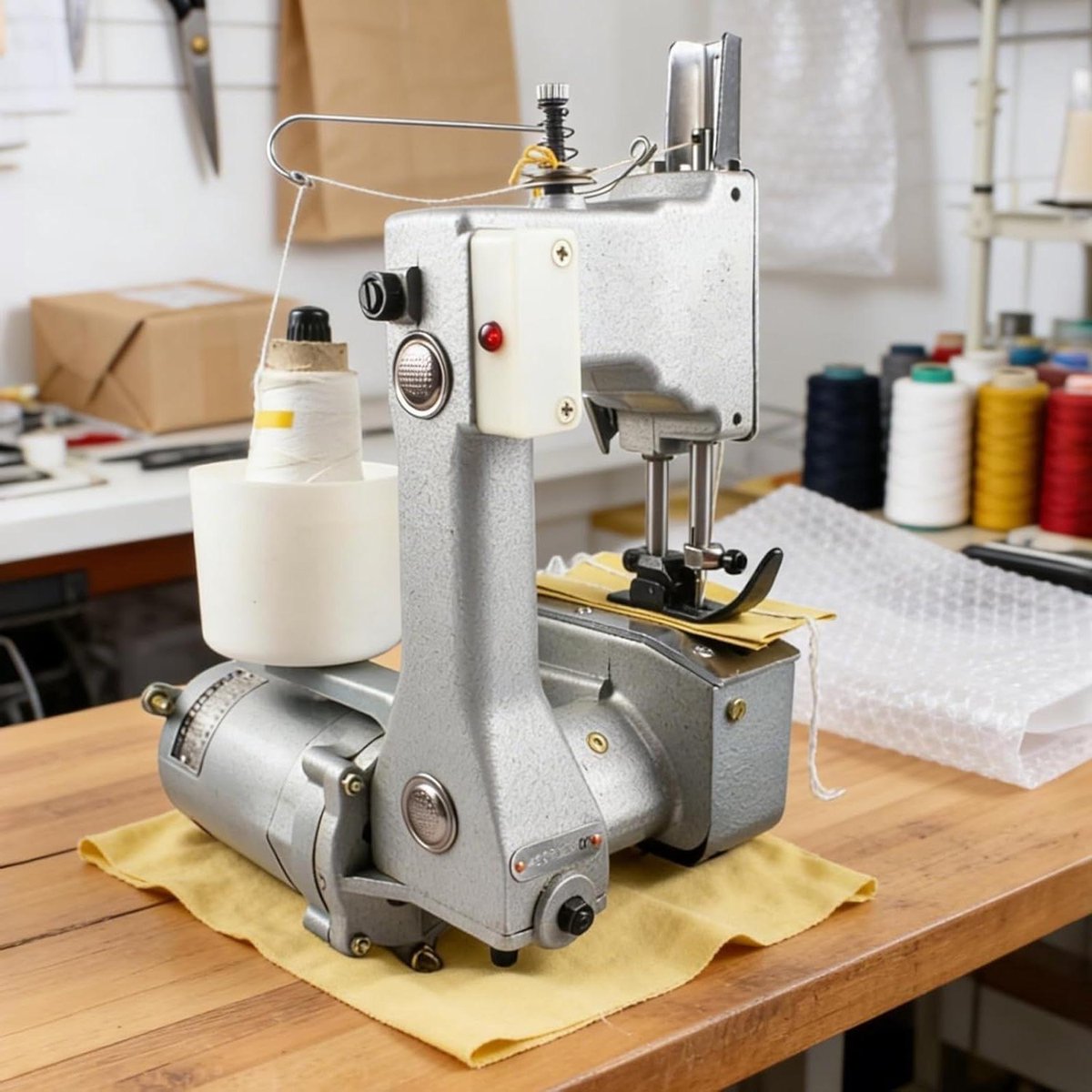 Elektrische Naaimachine - Handtas Machine - Snelle Reparaties - Semi-gesloten Ontwerp - 800 steken/min - Grijs