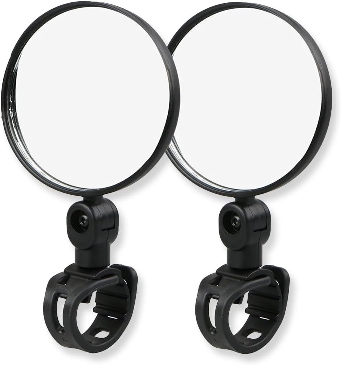 Set van 2 360° Draaibare Convex Spiegels voor Fietsen, Veiligheids Achteruitkijkspiegels, Universele Fietsaccessoires voor Mountainbikes en Racefietsen (15-32mm)