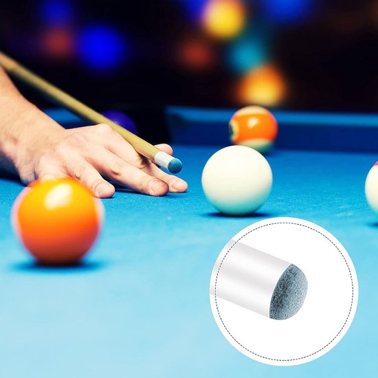 24 Stuks Slip-On Biljart Cue Tips Vervanging - 13 mm Diameter — afbeelding 4