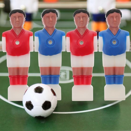Tafelvoetbalfiguren, tafelvoetbal mannen voor 1,4 m tafelvoetbal tafelvoetbaltafel voetbaltafel 4 stuks (rood en blauw) — afbeelding 3