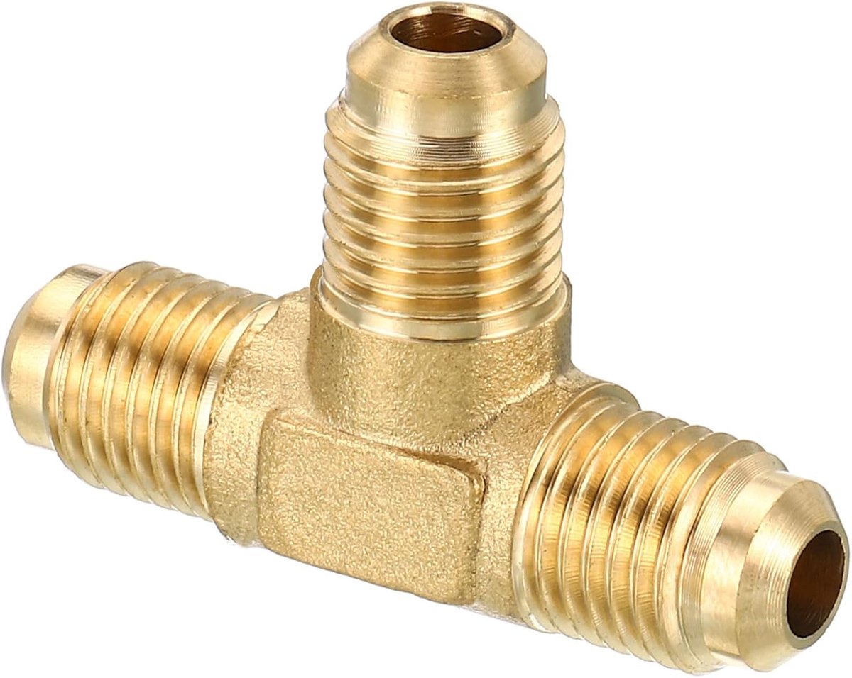 1/4" x 1/4" x 1/4" messing buisleiding fitting fakkel T-buis fitting