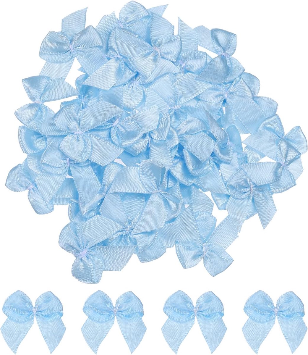 map 50 stuks Mini Satijnlint Stropdas 2,5 cm Stof Satijnstropdas