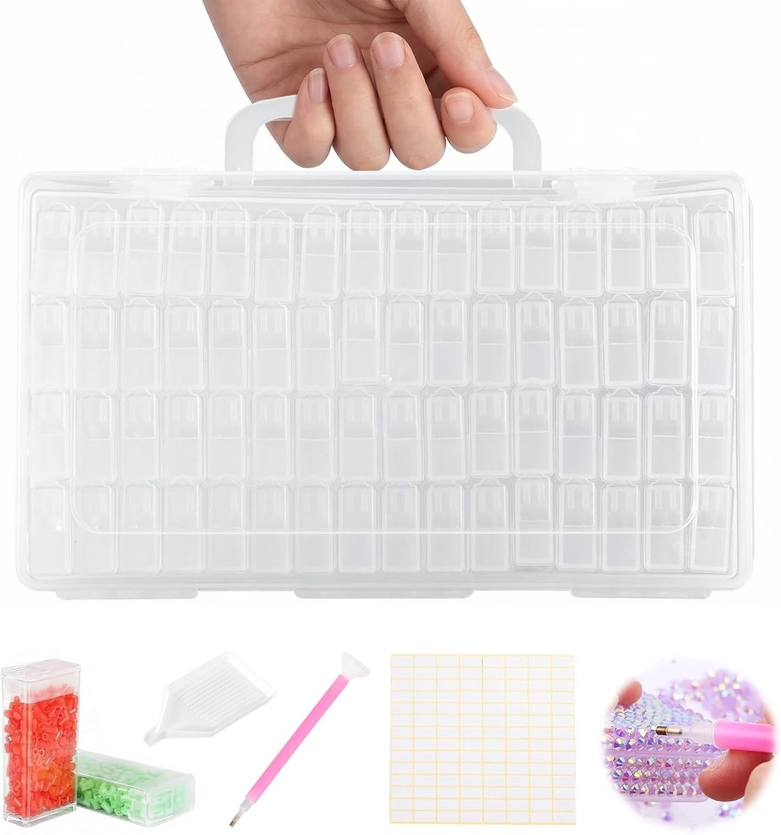 Diamond Painting accessoiredoos, 64 dozen voor 5D Diamond Painting