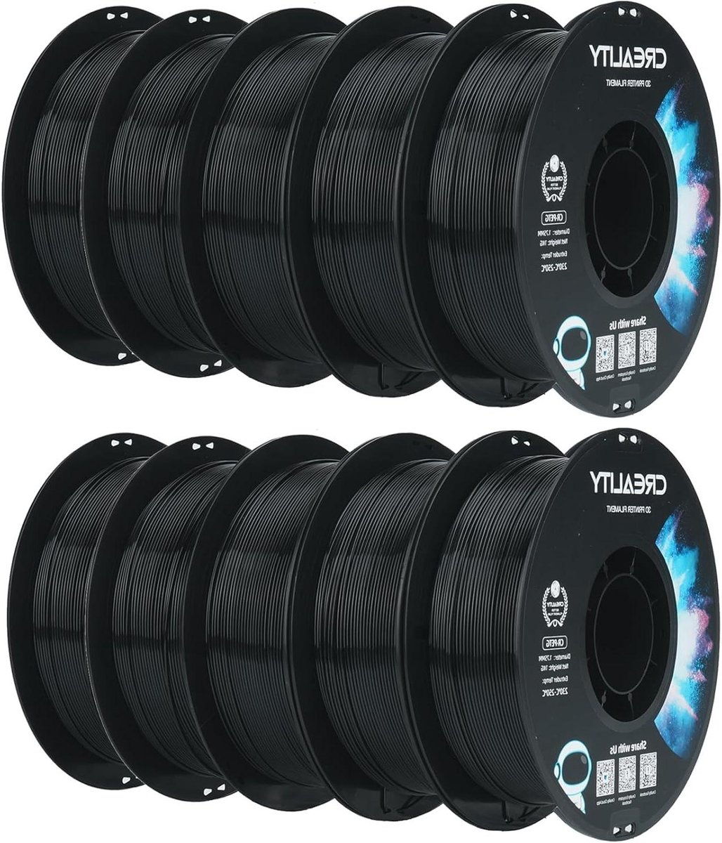 3D Printer Filament - PETG Spoelen - Modelbouw - Hoge Taaiheid - 10 kg - Zwart