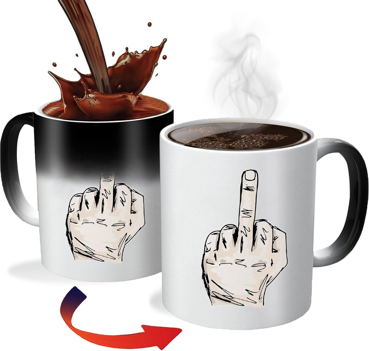 Ehrenfinger Koffiemok, magische koffiemok, kleurverandering