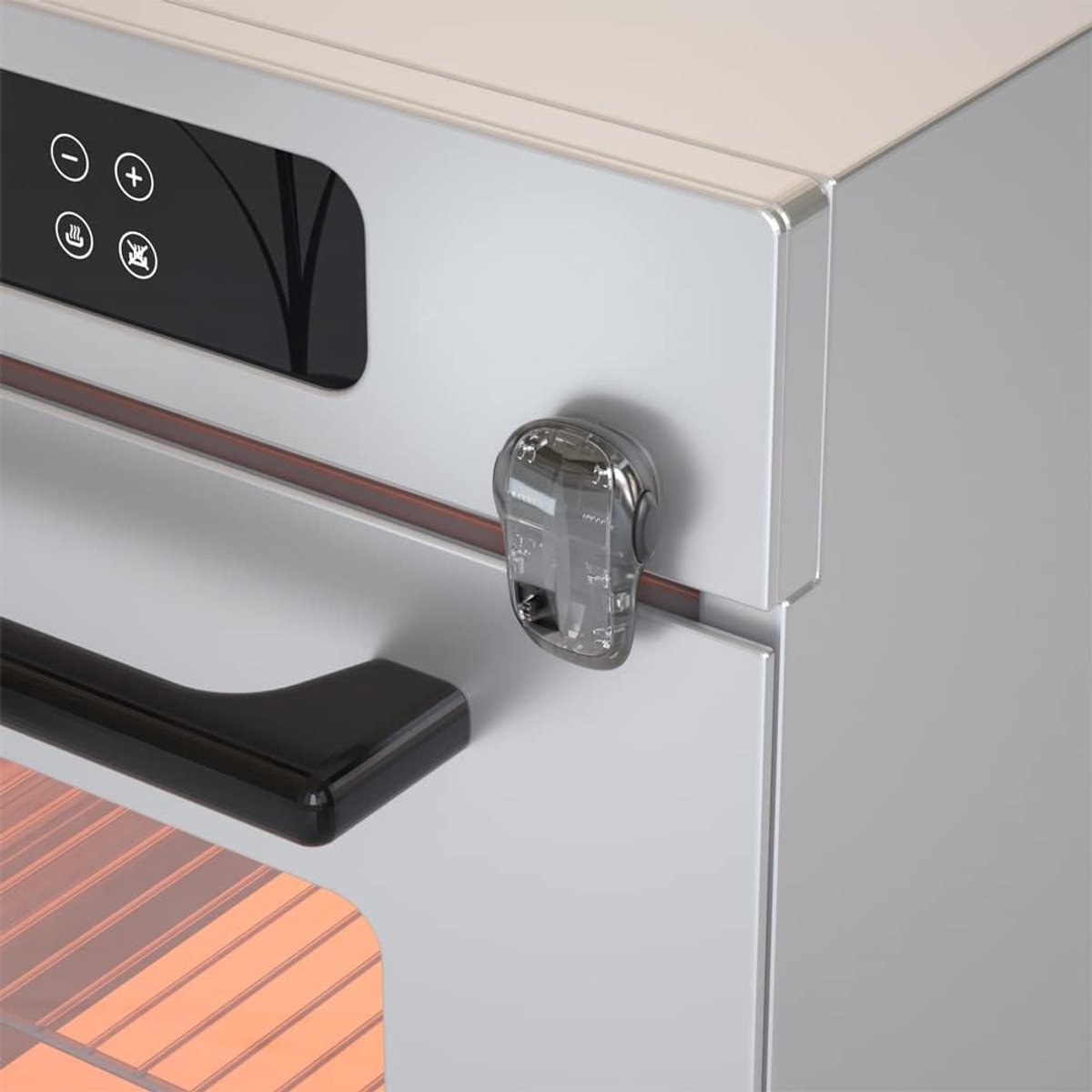 1 Stuk baby veiligheid oven deurslot, dubbele knop ovenslot voor