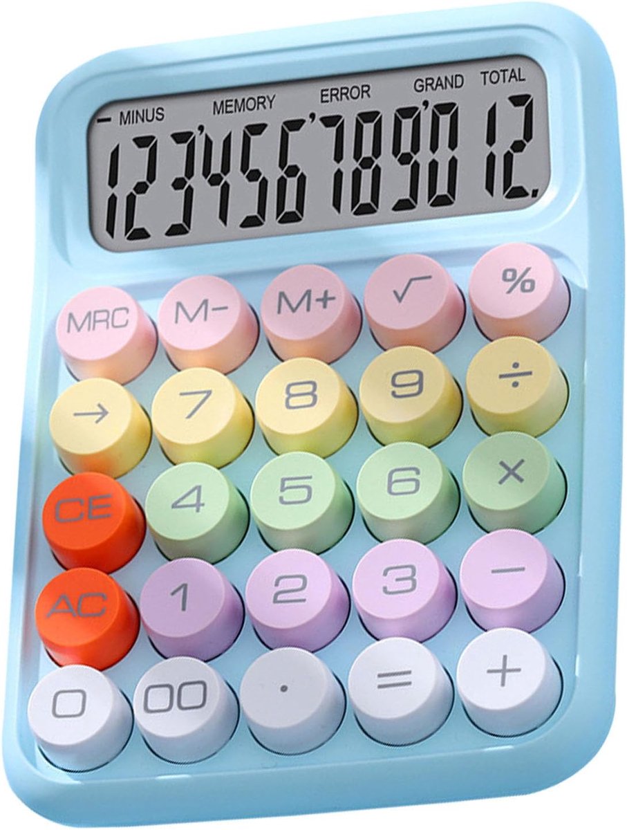 Rekenmachine Mechanische Toetsenbordrekenmachine voor Thuisschoolkantoor Innovatieve Elektronische Desktoprekenmachine met Mechanische Schakelfunctie (#12)
