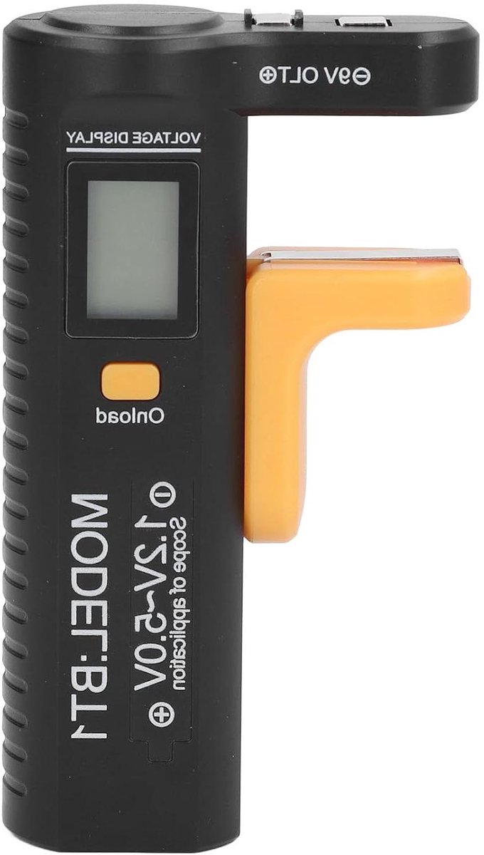 Batterij Tester - Batterij Checker - Batterijen Controleren - LCD Digitale Display - 14 x 7 x 4 cm - Zwart