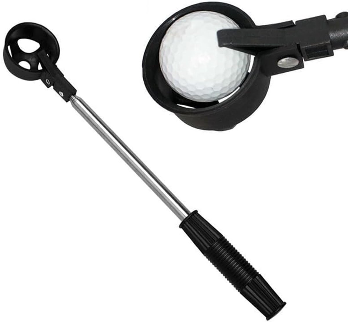 Golfbal-Retriever, roestvrij staal telescopisch golfbal picker voor water, golfbalrugtrekker met golfbal grijper, telescopische balverzamelaar voor golfspelers golfliefhebbers