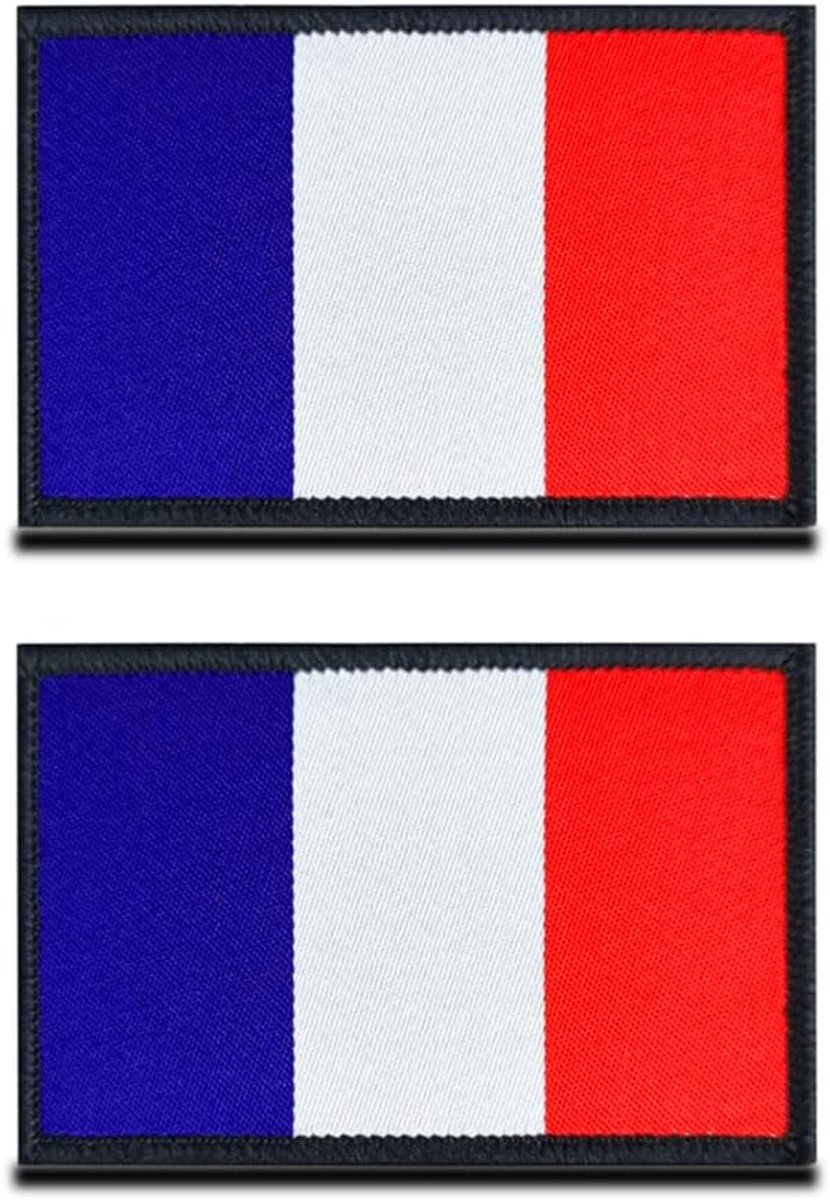 2 stuks Franse vlag patch- Tactisch Frans nationaal embleem