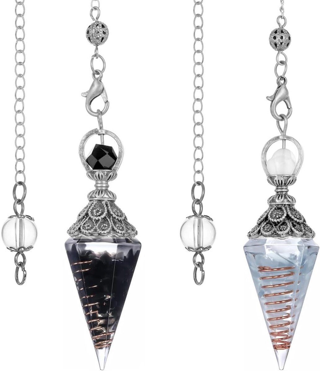 Set van 2 hars aquamarijn slinger edelsteen kristal ornamenten