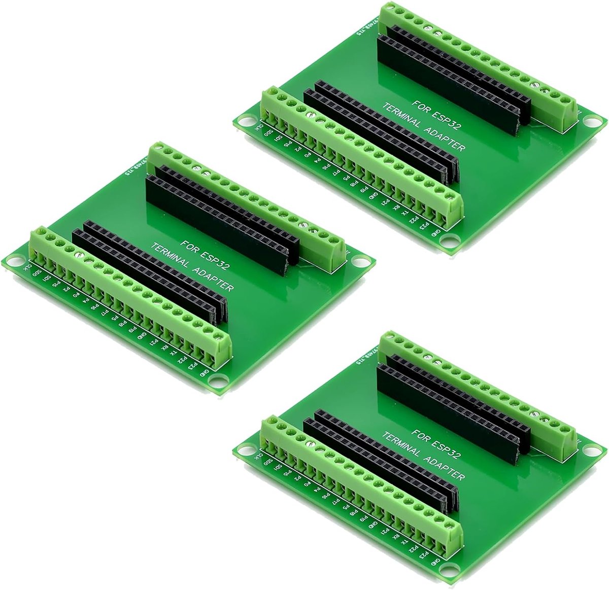 3 stuks ESP32 Breakout Board, 38-pins ontwikkelingsbord, met draadloze WiFi Bluetooth Chip ESP-WR0OM-32 microcontroller ontwikkelingsboard