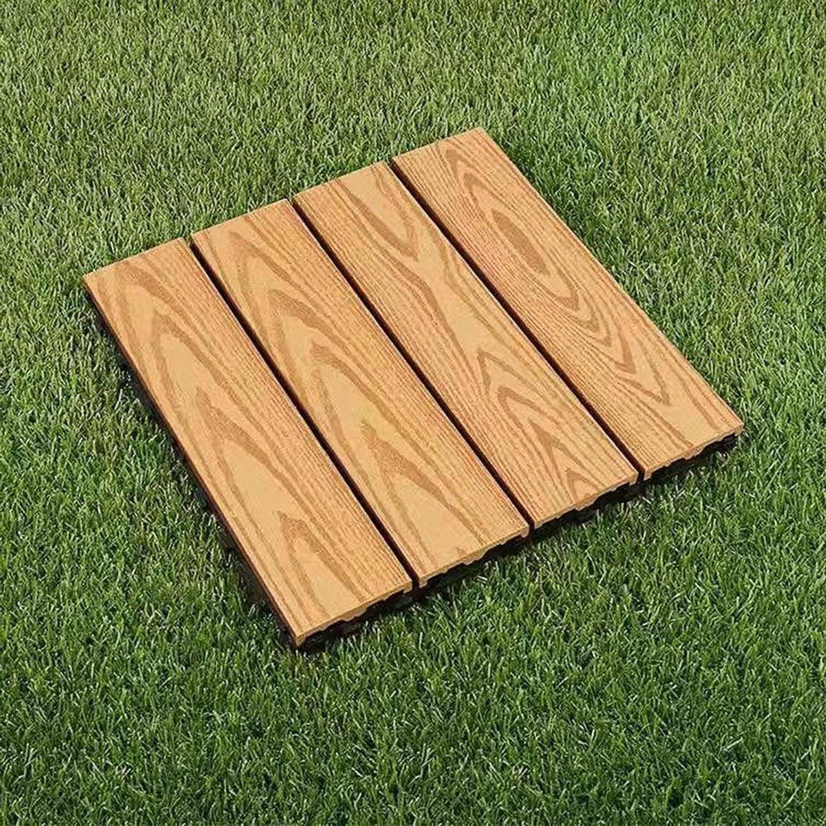 Terrastegels Kunststof Hout - Kliktegels Balkon - Tuin Aankleden - Hout-kunststof composiet - 10 stuks - Bruin