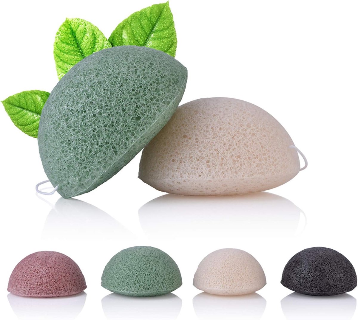 Konjac-gezichtsspons, Konjac-gezichtssponzen voor zachte gezichtsreiniging en afschilfering, gezichtsreiniging Reiniging Sponge Puff Exfoliator Tools