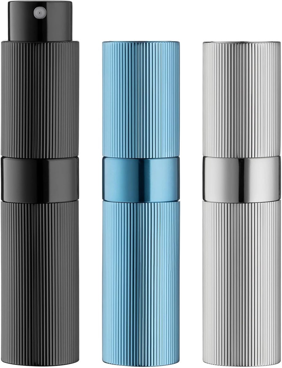 8 ml 3 stuks aluminium parfumverstuiver, navulbaar, leeg