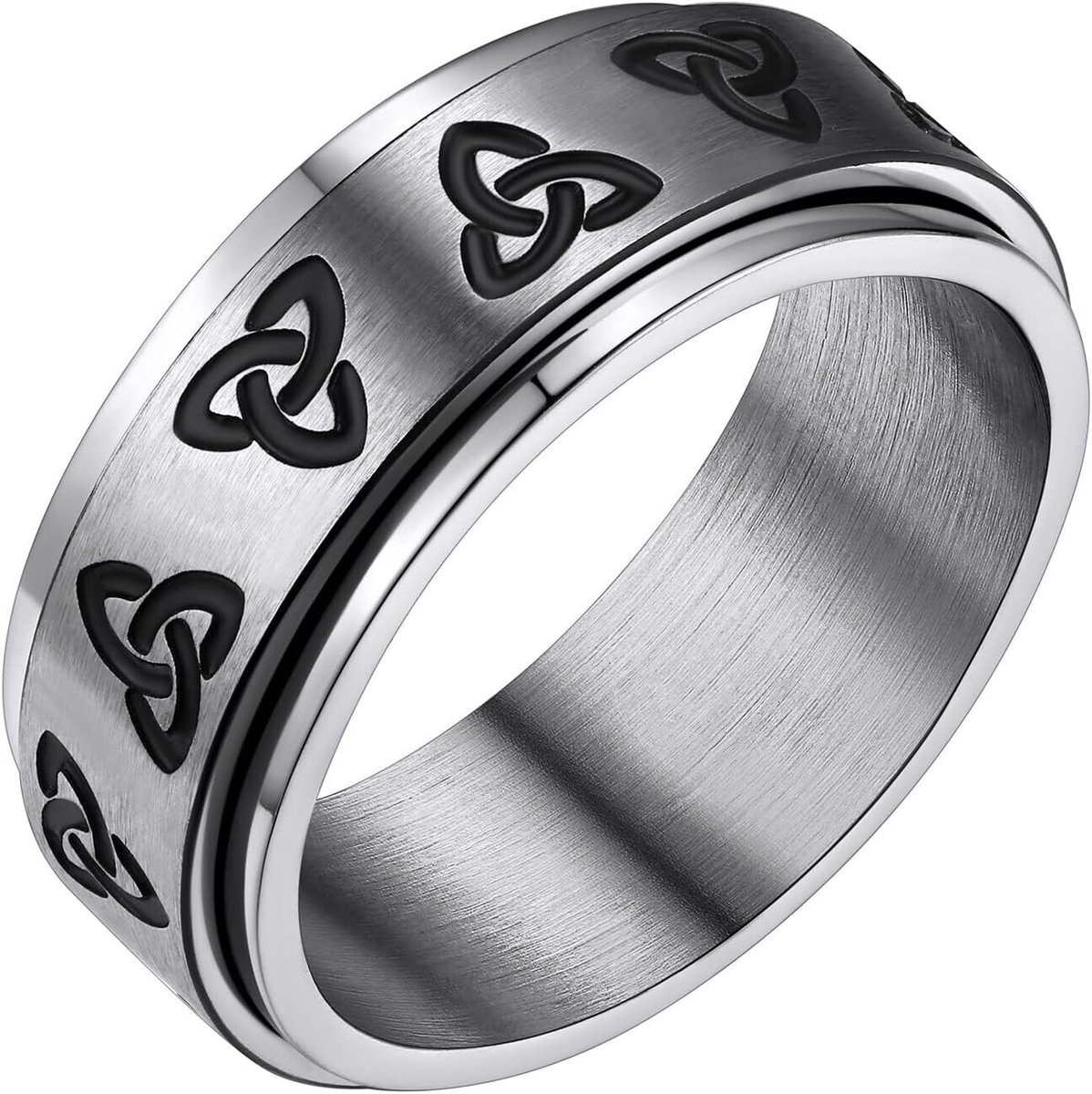 Roestvrij stalen fidgetspinner-angstring voor mannen en vrouwen