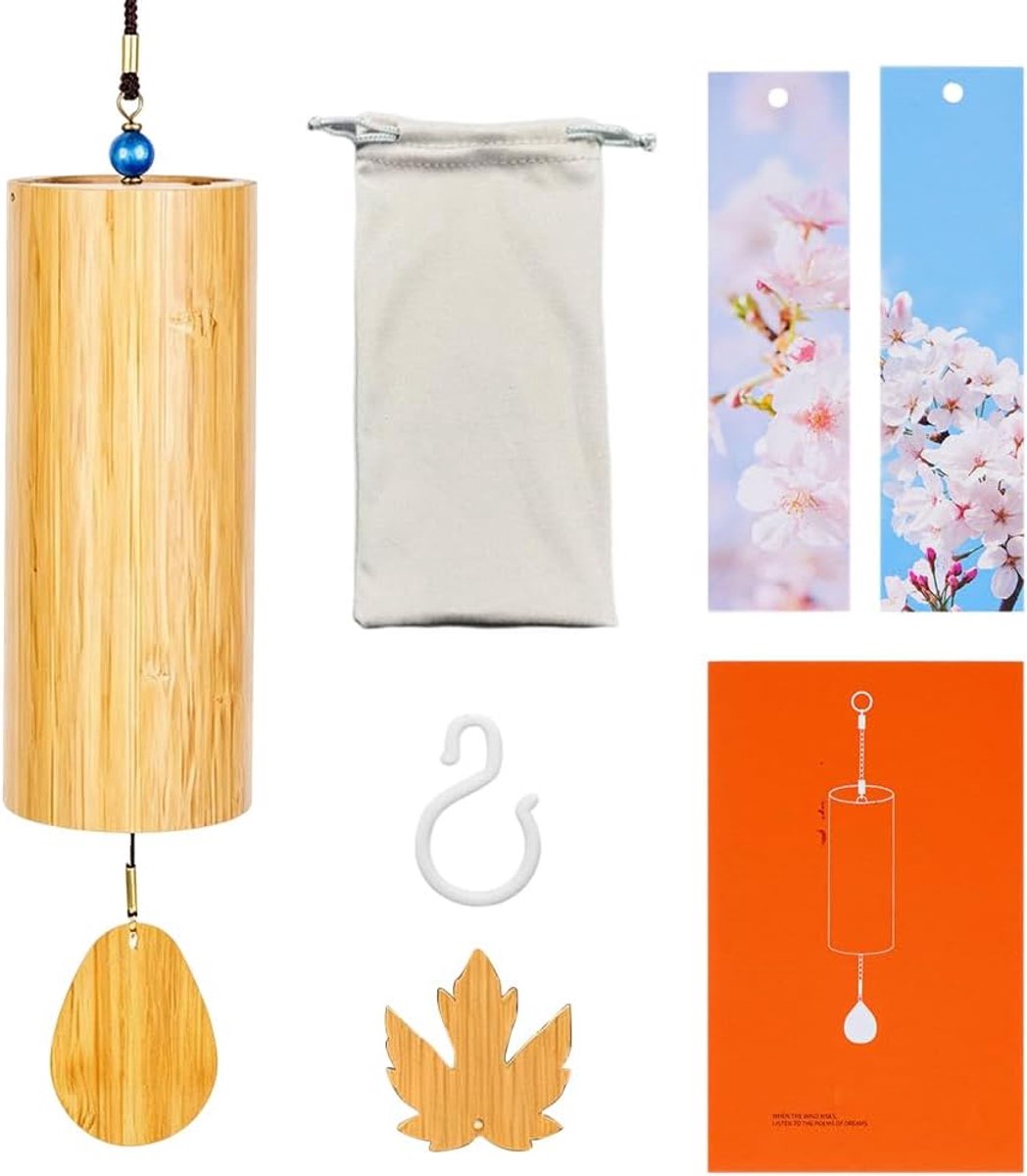 windgong voor geluidsgenezende meditatie (D-akkoord) | Zen windgong, akoestische windgong Chimes, windgong voor buiten hangend, klankspel voor yoga, huis en tuin decoratie