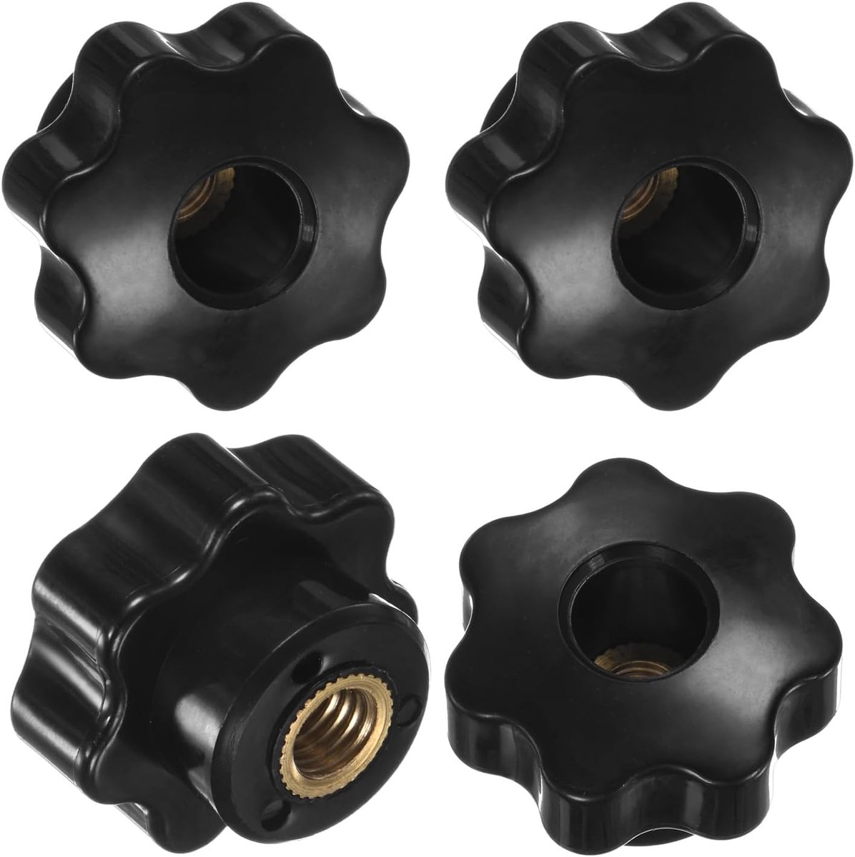 Meterxity Set van 4 7 sterknoppen, M8 binnendraad 31 mm zevenpuntige