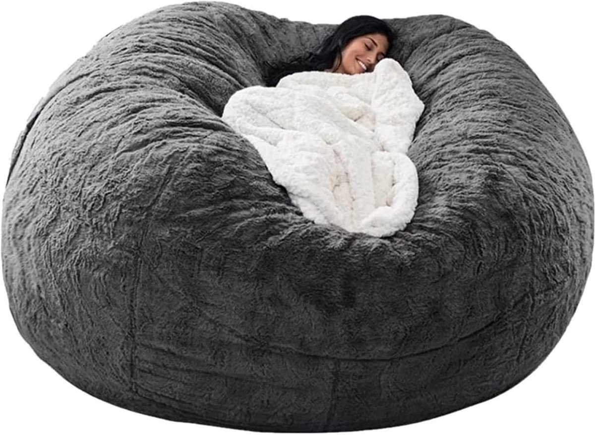 Zitzakhoes - Luie bank hoes - Ontspannen in huis - Machinewasbaar materiaal - 135x65cm - Blauw