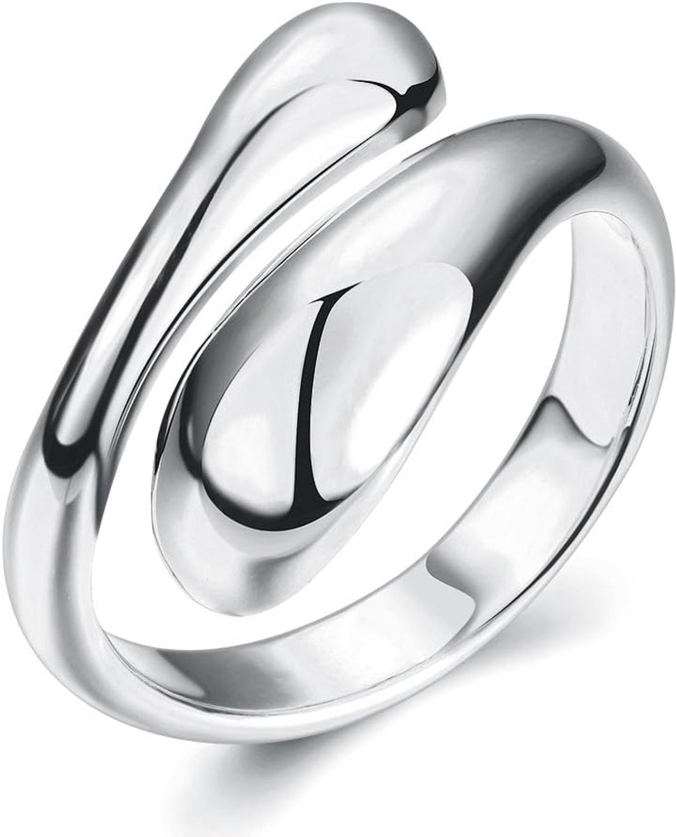 Open Ring 18k Platinum Plated Minimalistische Duim Vinger Band