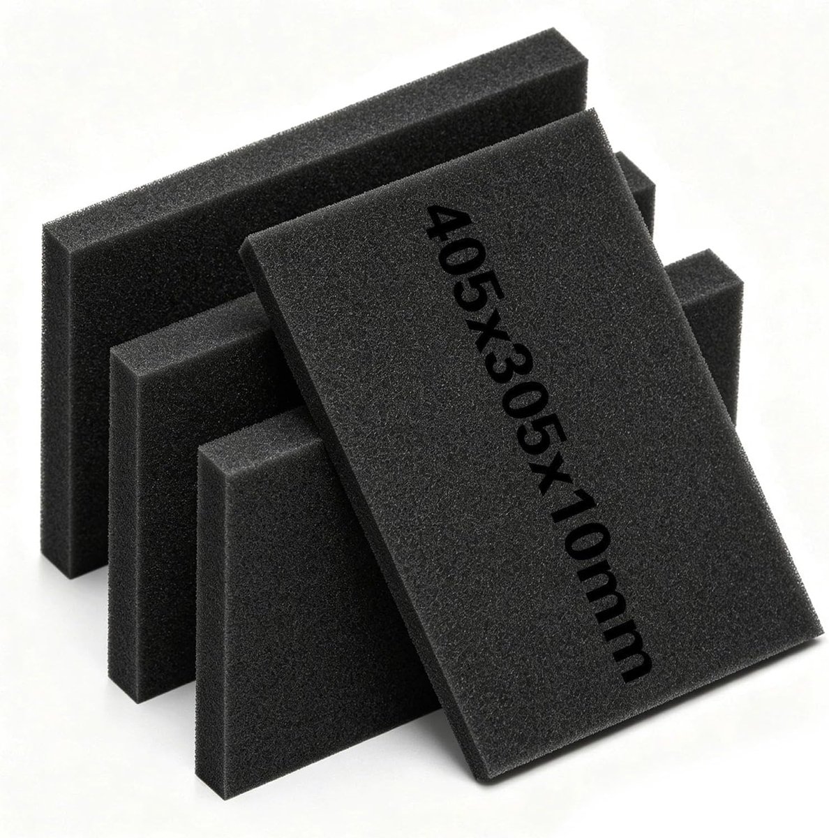 schuimstoffeinlage voor gereedschap, 4 STK schuimzusnijding 405x305x10 mm, schuimplaat zwart, gereedschapskoffer inlegstukken meerlaagse schuimstof voor DIY gereedschapskoffer verpakking
