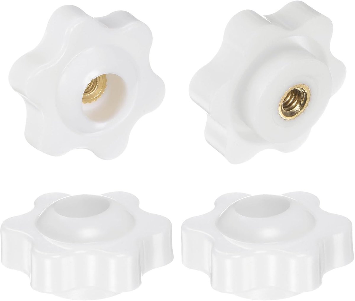 4 stuks stergrepen M4 binnendraad 25 mm kop kunststof doorgaand gat