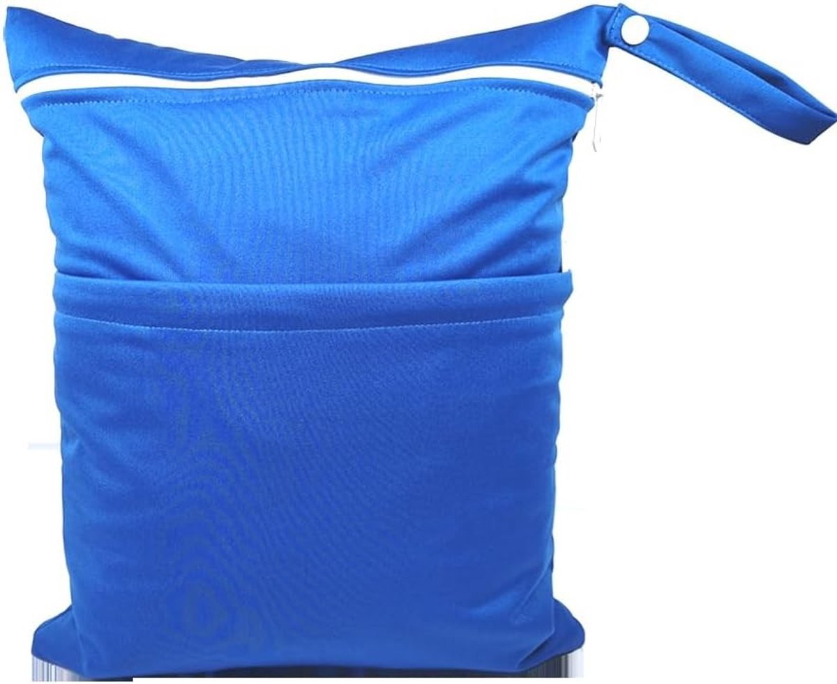 Waterdichte Wasbare Tas voor Luiers, Organiser voor Reizen en Sport, Herbruikbare Zak met Rits, 30x36cm, Navy Blauw