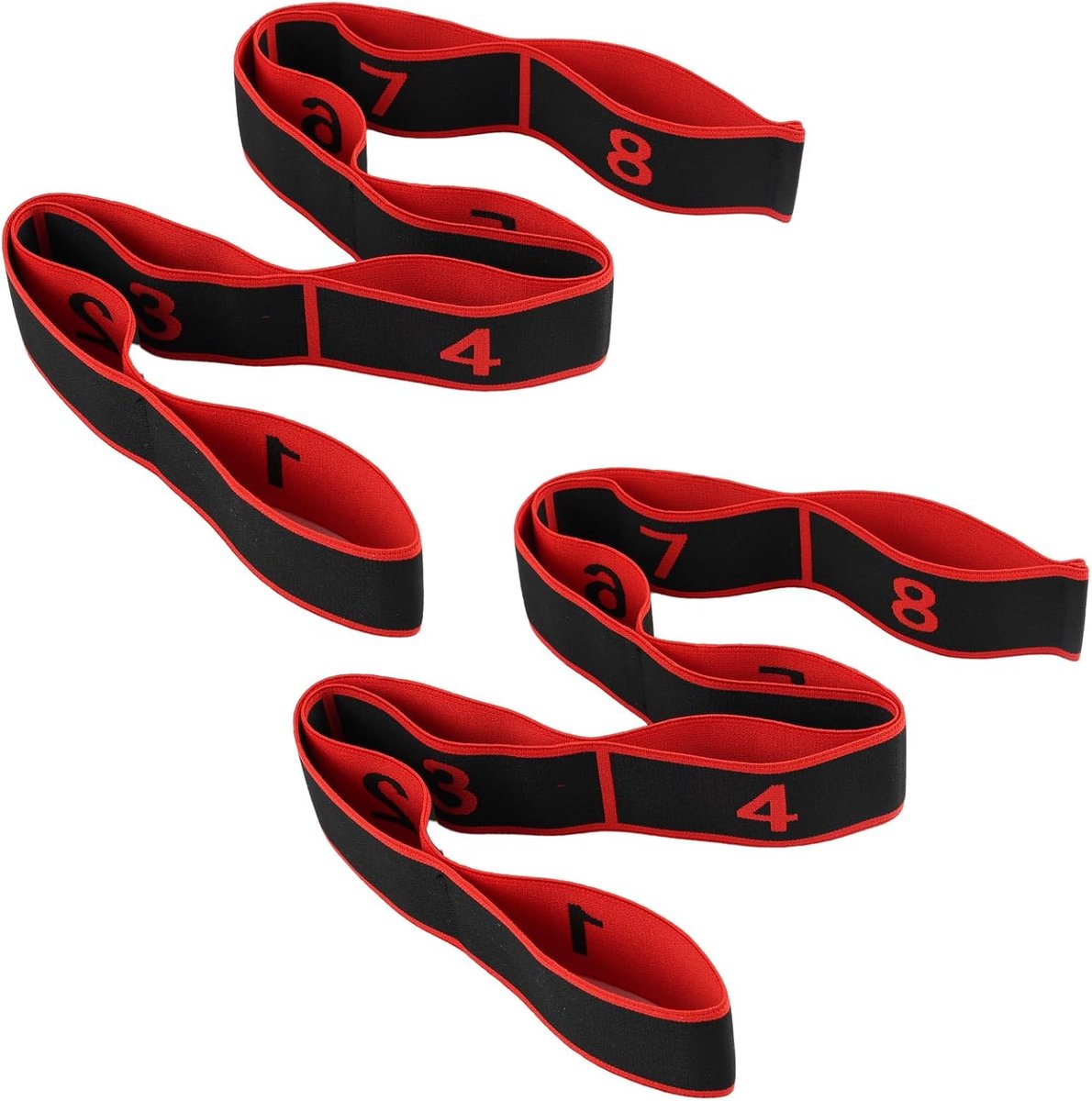 2 stuks, met 8 lussen, voor yoga, pilates, fitness en danstraining