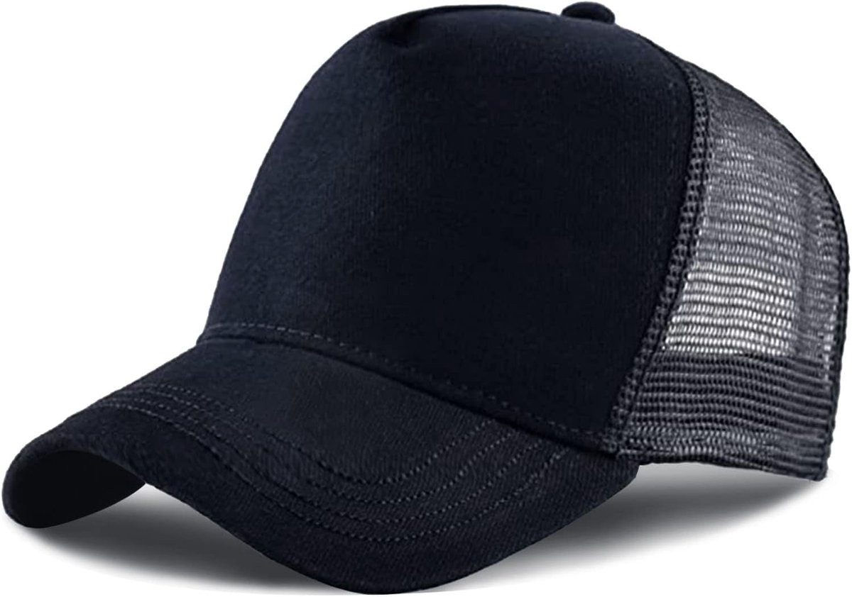 5 panelen achter tricot trucker baseballpet, verstelbare trucker