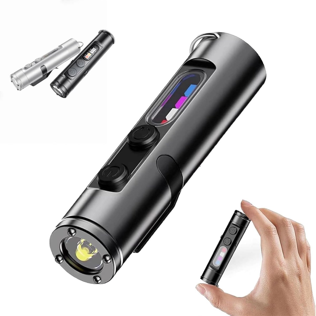 KZQ Oplaadbare Magnetische Tactische Led Zaklamp Met Petclip Extreem Fel Waterdicht Mini Usb Voor Buiten Zwart